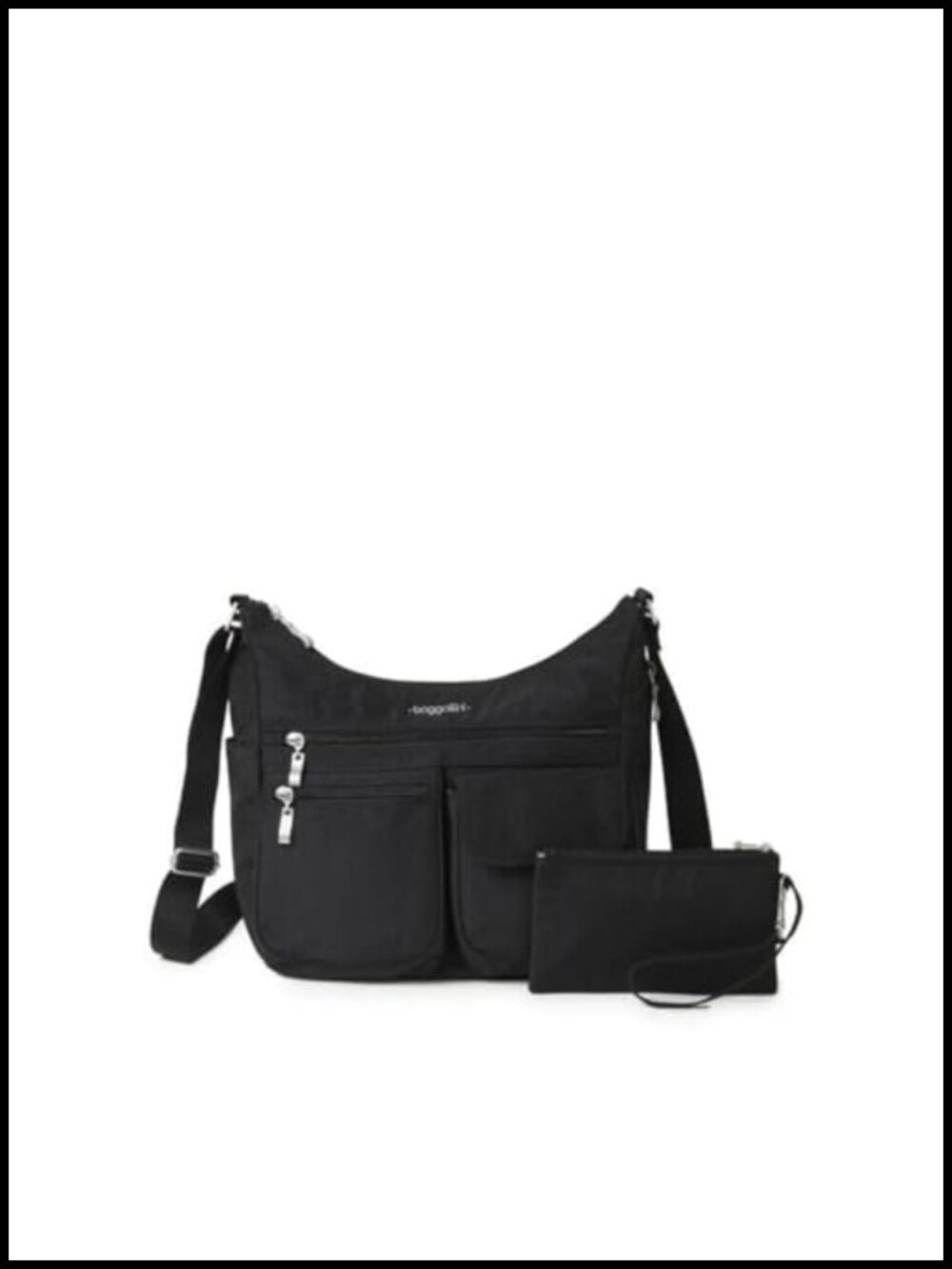 Lightweight Water Resistant Nylon Crossbody Hobo Bag RFID Travel Purse